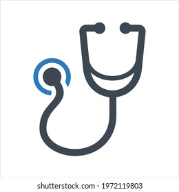 Stethoscope icon, vector and glyph
