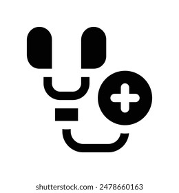 stethoscope icon. vector glyph icon for your website, mobile, presentation, and logo design.