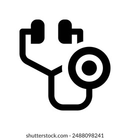 stethoscope icon. vector glyph icon for your website, mobile, presentation, and logo design.
