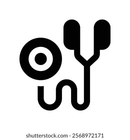 stethoscope icon. vector glyph icon for your website, mobile, presentation, and logo design.