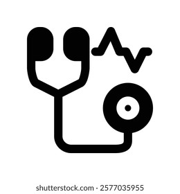 stethoscope icon. vector glyph icon for your website, mobile, presentation, and logo design.