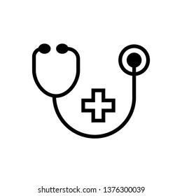 Stethoscope icon- vector Stethoscope health care and medical icon