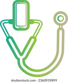 stethoscope icon, vector helthcare, medical tools