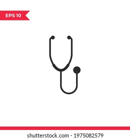 Stethoscope icon vector. Hospital sign