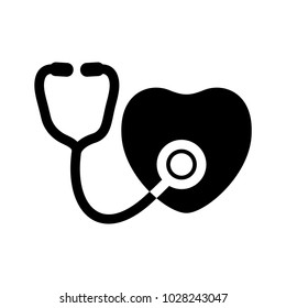 stethoscope icon, vector illustration