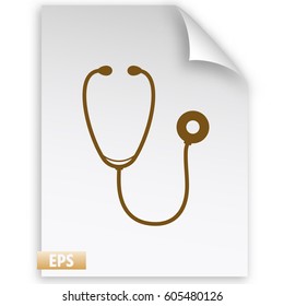 Stethoscope icon. Vector illustration