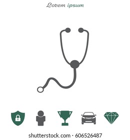 stethoscope icon. vector illustration