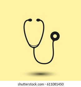 Stethoscope icon. Vector illustration