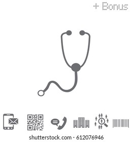 stethoscope icon. vector illustration