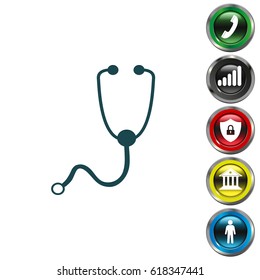 stethoscope icon. vector illustration