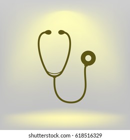 Stethoscope icon. Vector illustration