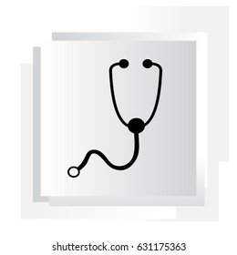 stethoscope icon. vector illustration