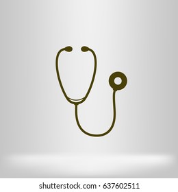 Stethoscope icon. Vector illustration