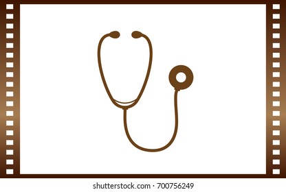Stethoscope icon. Vector illustration