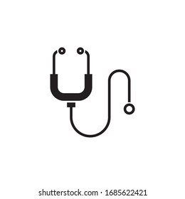 diseño de ilustración vectorial de iconos de estetoscopio. diseño de glifos de icono de estetoscopio