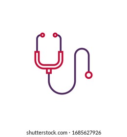 Stethoscope Icon Vector Illustration Design. Stethoscope Icon Two Color