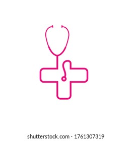 plantilla de diseño de ilustración de vectores de iconos de estetoscopio