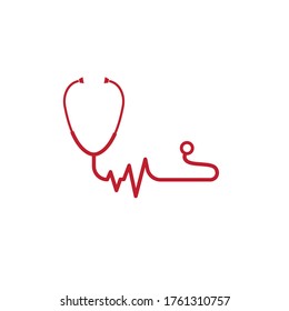 stethoscope icon vector illustration design template