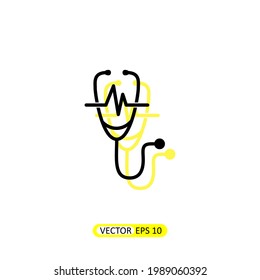 Stethoscope Icon Vector Illustration Design
