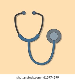Stethoscope icon, vector illustration design. Medicine and health care objects.