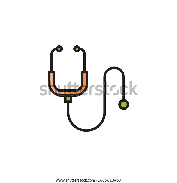 聴診器アイコンベクターイラストデザイン 原色の聴診器アイコン のベクター画像素材 ロイヤリティフリー