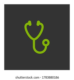 Stethoscope icon. Vector illustration EPS 10.