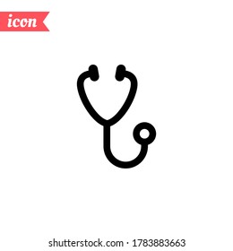 Stethoscope icon. Vector illustration EPS 10.