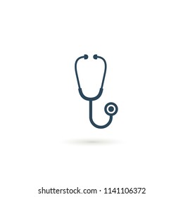 Stethoscope icon vector illustration isolated on white background.