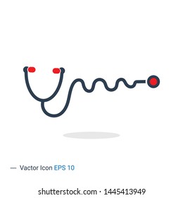 Stethoscope icon, stethoscope icon vector, Vector illustration isolated on white background