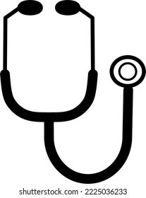 stethoscope icon, vector illustration isolated on a white background acoustic medical device to check the sound in the body