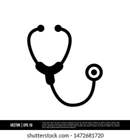 Stethoscope Icon Vector Illustration Logo Template