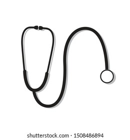 Stethoscope Icon Vector Illustration Logo.