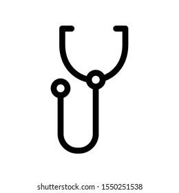 Stethoscope icon vector illustration logo for many purpose. Isolated on white background.