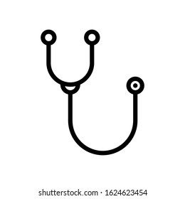 Stethoscope icon vector illustration logo template for many purposes. Isolated on white background.