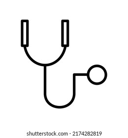 stethoscope icon vector illustration logo template for many purpose. Isolated on white background. unique style