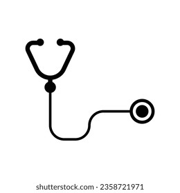 Stethoscope Icon Vector Illustration, Medical Doctor Logo, Stethosecope Illustration Isolated On White  Background, Graphic Design Element, Stethoscope Symbol