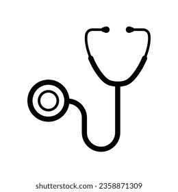 Stethoscope Icon Vector Illustration, Medical Doctor Logo, Stethosecope Illustration Isolated On White  Background, Graphic Design Element, Stethoscope Symbol