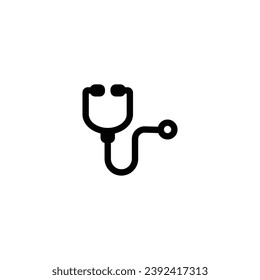 Stethoscope-Ikone, Vektorgrafik. Rahmensymbol für Web-, iPhone- und mobile Apps