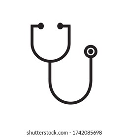 stethoscope icon vector illustration sign