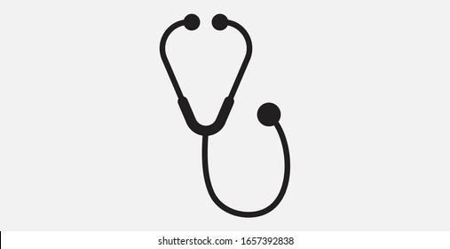 Stethoskop-Symbol. Vektorillustration-Illustrationssymbol. Einfaches Symbol. Symbol für Medizin und Gesundheit