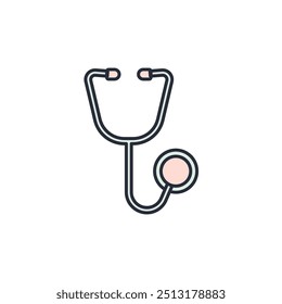 Stethoscope icon vector illustration. Stethoscope symbol isolated on white background
