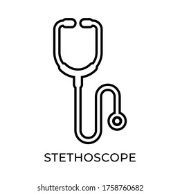 Stethoscope icon vector illustration template. Medical Stethoscope vector icon flat design isolated on white background. Medical Health Care Symbol Vector illustration