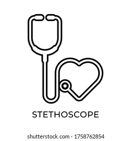 Stethoscope icon vector illustration template. Medical Stethoscope vector icon flat design isolated on white background. Medical Health Care Symbol Vector illustration