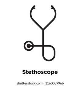 Stethoscope icon vector isolated on white background, Stethoscope transparent sign , line and outline elements in linear style