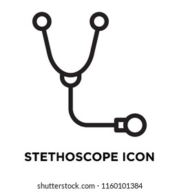 Stethoscope icon vector isolated on white background, Stethoscope transparent sign , line symbol or linear element design in outline style