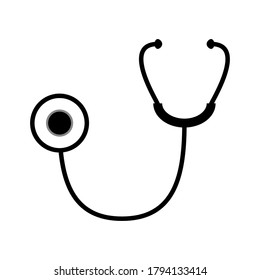 Stethoscope icon. Vector stethoscope icon. Stethoscope icon isolated on white background. Simple icon.