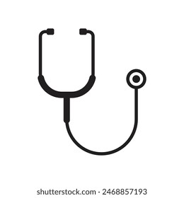stethoscope icon vector isolated on white background