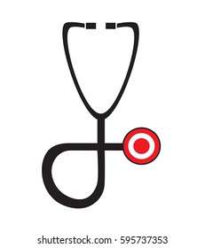 Stethoscope icon vector isolated in white background. Medical icons.