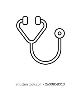 Stethoscope icon, vector line isolated on white background. trendy and modern design