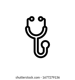 Stethoscope icon vector line style